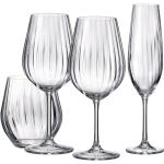 Copas transparentes de vidrio de vino BOHEMIA CRISTAL en pack de 4 piezas para 4 personas 