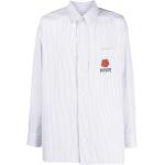 Camisas blancas de algodón de manga larga rebajadas manga larga marineras con rayas KENZO Flower para hombre 