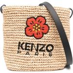 Bolsos satchel beige de algodón con logo KENZO Flower para mujer 