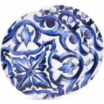 Platos azules de porcelana de porcelana aptos para lavavajillas mediterráneo Dolce & Gabbana 
