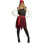 Disfraces rojos de pirata con rayas Boland talla 3XL para mujer 