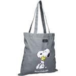 Bolsos grises de poliester de tela Peanuts Snoopy para mujer 