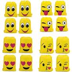 Mochilas estampadas multicolor de poliester Emoji para fiesta con aislante térmico para niña 