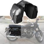 Bolsas para SILLÍN de motocicleta, estuche de almacenamiento trasero, alforja negra para Honda Suzuki Kawasaki