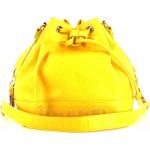Bolsos saco amarillos con logo chanel para mujer 