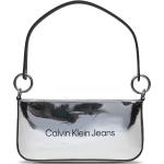 Bolsos al hombro de piel plateado rebajados Calvin Klein Jeans 