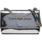 Bolsos plateado de mano de piel rebajados Calvin Klein Jeans 
