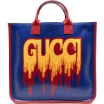 Bolsas azul marino de poliuretano de playa con logo Gucci para mujer 