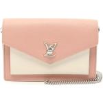 Bolsos clutch rosa pastel de piel plegables con logo Louis Vuitton para mujer 