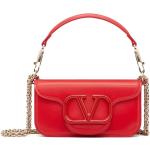 Bolsos rojos de piel de moda plegables Valentino Garavani para mujer 
