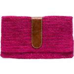 Bolsos rosas de algodón de moda rebajados plegables con logo con crochet para mujer 