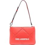 Bolsos rojos de poliuretano de mano con estampados rebajados con logo Karl Lagerfeld para mujer 