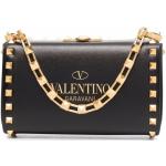 Bolsos negros de piel de mano con estampados rebajados con logo Valentino Garavani para mujer 
