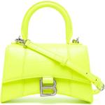 Bolsos amarillos fluorescentes de piel con logo Balenciaga para mujer 