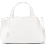 Bolsos blancos de poliester rebajados con logo Calvin Klein para mujer 