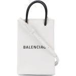 Bolsos satchel blancos con logo Balenciaga para mujer 