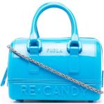 Bolsos azules de PVC de moda con logo FURLA para mujer 