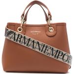 Bolsos marrones de poliester de moda con logo Armani Emporio Armani para mujer 