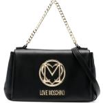 Bolsos negros de poliuretano de moda plegables con logo MOSCHINO Love Moschino para mujer 