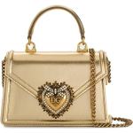 Bolsos dorados de piel de moda plegables metálico Dolce & Gabbana para mujer 