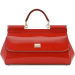 Bolsos medianos rojos de algodón plegables con logo Dolce & Gabbana para mujer 