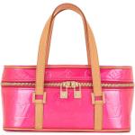 Bolsos rosas de cuero de moda rebajados con logo Louis Vuitton para mujer 