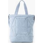 Tote bags azules de algodón rebajadas con logo LEVI´S para mujer 