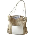 Bolsas blancas de paja de playa vintage para mujer 
