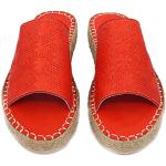 Sandalias rojas de cuero de cuña con tacón de cuña con tacón de 3 a 5cm talla 37 para mujer 
