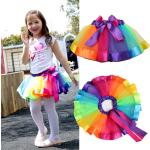 Faldas multicolor de poliester de tablas infantiles 3 años para niña 