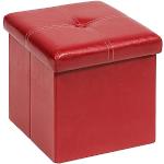 Cajas rojas de almacenamiento acolchadas 