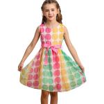Vestidos estampados infantiles multicolor informales con lunares 6 años para niña 