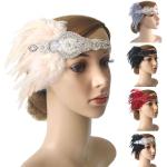 Sombreros de perlas vintage con borlas talla L para mujer 