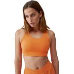 Calcetines deportivos naranja de tejido de malla rebajados monocromáticos talla S de materiales sostenibles para mujer 