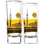 Vasos amarillos de chupito Borussia Dortmund aptos para lavavajillas en pack de 2 piezas 