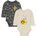 Borussia Dortmund Conjunto de Body Estampado de BVB, Beige, 62/68 cm (Pack de 2) Unisex bebé