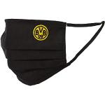 Borussia Dortmund Máscara de algodón BVB negra, paquete de 3