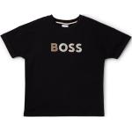 Camisetas negras de algodón de algodón infantiles con logo HUGO BOSS BOSS 5 años para niña 