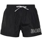 Bañadores bermuda negros de poliamida rebajados con logo HUGO BOSS BOSS talla XL para hombre 