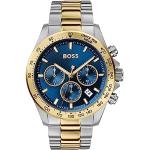 Relojes azules de acero inoxidable de pulsera con fecha Cuarzo Cronógrafo con correa de acero HUGO BOSS BOSS para hombre 