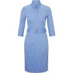 Vestidos azules de algodón de manga tres cuartos tres cuartos HUGO BOSS BOSS talla XS para mujer 