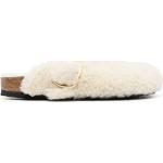 Sandalias blancas de goma con plataforma con logo Birkenstock Boston talla 38 para mujer 