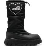 Botas negras de goma de piel  rebajadas con cordones acolchadas MOSCHINO Love Moschino talla 39 para mujer 