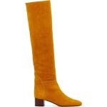 Botas altas amarillas de cuero rebajadas con tacón cuadrado GIUSEPPE ZANOTTI talla 36 para mujer 