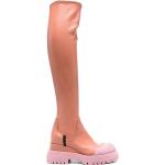 Botas altas rosas de goma con tacón cuadrado con cremallera con tacón de 3 a 5cm PREMIATA talla 39 para mujer 