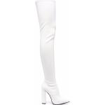 Botas altas blancas de goma con tacón cuadrado LE SILLA talla 39 para mujer 