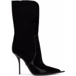 Botas negras de poliester de charol  rebajadas con tacón más de 9cm Dolce & Gabbana talla 39 para mujer 