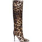 Botas marrones de poliester de piel  leopardo Dolce & Gabbana talla 38 para mujer 