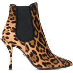 Botas marrones de poliester de piel  rebajadas leopardo Dolce & Gabbana talla 38,5 para mujer 