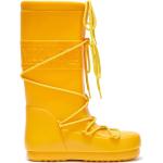 Botas amarillas de PVC de agua  con cordones con logo Moon Boot Icon talla 39 para mujer 